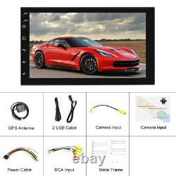 Double 2Din Android 9.1 Car Stereo Radio GPS WiFi 7 Touch Screen Mirror Link FM