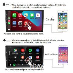 Double 2Din Apple/Android CarPlay Car Radio Stereo 10.1 Touch Screen MP5 Player
