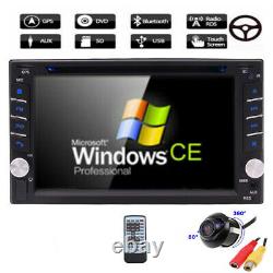 Double 2Din Capacitive TouchScreen Stereo GPS Car DVD Player Bluetooth Radio USB