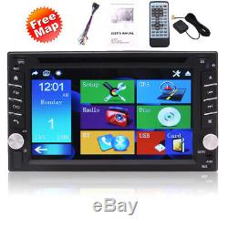 Double 2Din Capacitive TouchScreen Stereo GPS Car DVD Player Bluetooth Radio USB