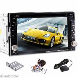 Double 2Din Car Stereo DVD Player GPS Navigation Bluetooth iPOD+Backup Camera