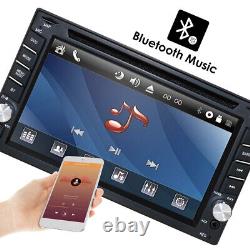 Double 2Din Car Stereo GPS Navigation Radio With DVD Player Bluetooth 6.2''+Cam