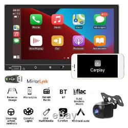 Double 2Din Car Stereo Radio For Apple/Android CarPlay 7 Touch MP5 Bluetooth FM