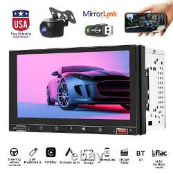 Double 2Din Car Stereo Radio For Apple/Android CarPlay 7 Touch MP5 Bluetooth FM