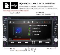 Double 2Din Car Stereo Radio GPS Navi For 6.2 Touch Screen Bluetooth DVD Player