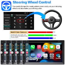 Double 2Din Car Stereo Radio USB For Apple Wireless CarPlay 7 Touch DVD Camera