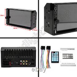 Double 2Din Car Stereo With Backup Camera Touch Screen Radio Mirror Link For GPS