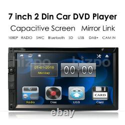 Double 2Din In Dash Sony CD Lens 7Car Stereo Radio CD DVD Player AUX BT TV MP3