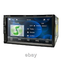 Double 2Din In Dash Sony CD Lens 7Car Stereo Radio CD DVD Player AUX BT TV MP3