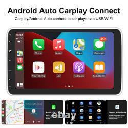 Double 2Din Rotatable 10.1'' Android 11 Apple CarPlay Car Stereo Radio GPS WiFi