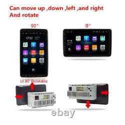 Double 2Din Rotatable 10.1in Android 9.1 Car Radio Stereo Video Player GPS WiFi