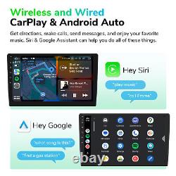 Double 2 DIN 10.1 Wireless CarPlay Android Auto Car Stereo Radio GPS Navigation