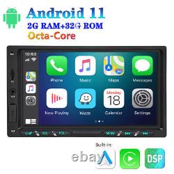 Double 2 DIN 7 Android 10 Touch Screen Car Stereo Radio GPS Navi WIFI Bluetooth