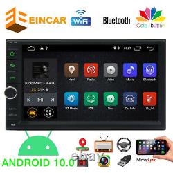 Double 2 DIN 7 Inch Touch Screen Android 10 Car Stereo Radio GPS Wifi +Camera