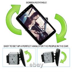 Double 2 DIN Carplay Android Car Radio Stereo 10'' Rotatable GPS WIFI Head Unit