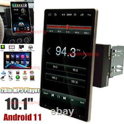 Double 2 DIN Rotatable 10.1'' Android 11 Touch Screen Car Stereo Radio GPS Wifi