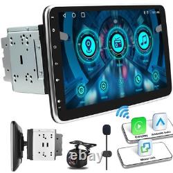 Double 2 DIN Rotatable 10.1'' Android 13 Touch Screen Car Stereo Radio GPS Wifi
