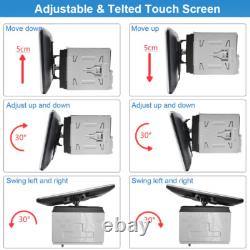 Double 2 DIN Rotatable 10.1'' Android 13 Touch Screen Car Stereo Radio GPS Wifi