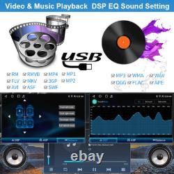 Double 2 DIN Rotatable 10.1'' Android 13 Touch Screen Car Stereo Radio GPS Wifi