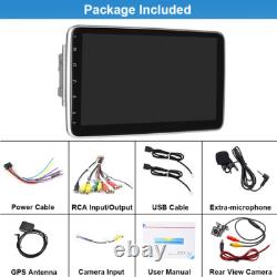Double 2 DIN Rotatable 10.1'' Android 13 Touch Screen Car Stereo Radio GPS Wifi