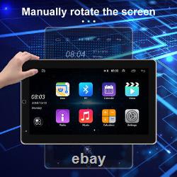 Double 2 DIN Rotatable 10.1'' Android 9.1 Touch Screen Car GPS WiFi Stereo Radio