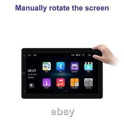 Double 2 DIN Rotatable 10.1'' Android 9.1 Touch Screen Car Stereo Radio GPS Wifi
