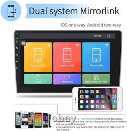 Double 2 DIN Rotatable Car Stereo Radio 10.1'' Android13 Carplay GPS Wifi Player