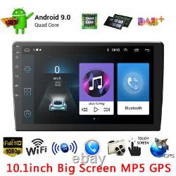 Double 2 Din 10.1 Android 9.1 GPS Navi Car Stereo Radio WiFi MP5 2.5D Screen