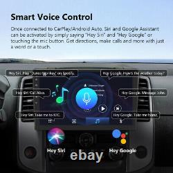 Double 2 Din 10.1 QLED Car Radio Stereo Bluetooth Android Auto CarPlay GPS DSP