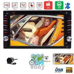 Double 2 Din 6.2 Car Stereo DVD CD GPS Player HD In Dash Bluetooth Radio Camera