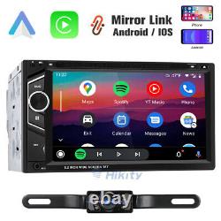 Double 2 Din 6.2 Touch Screen Car Stereo DVD CD Player USB Carplay Android Auto