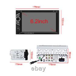 Double 2 Din 6.2 Touch Screen Car Stereo DVD CD Player USB Carplay Android Auto