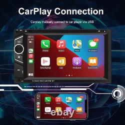 Double 2 Din 6.2 Touch Screen Car Stereo DVD CD Player USB Carplay Android Auto