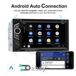 Double 2 Din 6.2 Touch Screen Car Stereo DVD CD Player USB Carplay Android Auto