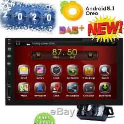 Double 2 Din 7Android8.1 SD WIFI USB Car Stereo Radio In Dash Tablet GPS+Camera