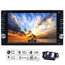 Double 2 Din 7 Car Stereo DVD CD MP3 Player HD In Dash Bluetooth Radio Camera