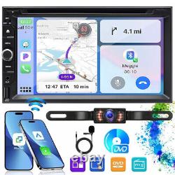 Double 2 Din 7 Touch Screen Car Stereo DVD CD Player Apple Carplay Android Auto
