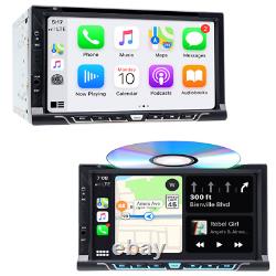 Double 2 Din 7 Touch Screen Car Stereo DVD CD Player Apple Carplay Android Auto