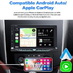 Double 2 Din 7 Touch Screen Car Stereo DVD CD Player Apple Carplay Android Auto