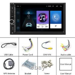 Double 2 Din 7in Bluetooth Touch Screen Car Stereo Radio GPS WIFI MP5 Player