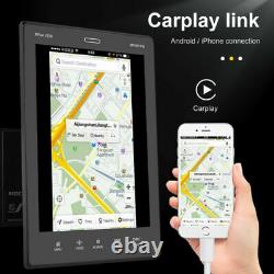 Double 2 Din 9.5'' Carplay Car Stereo Radio Rotatable Touch Screen + AHD Camera