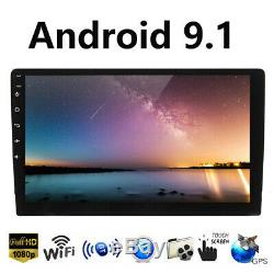 Double 2 Din Android 9.1 Car Stereo 10.1 Inch Touch Screen Radio Bt WiFi GPS