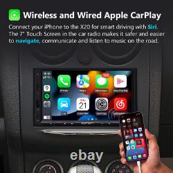Double 2 Din Car Stereo Android Auto CarPlay 7 QLED Radio Head Unit Audio Video