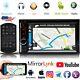 Double 2 Din Car Stereo Cd Dvd Player Touchscreen Radio Bluetooth Am Fm Usb Aux
