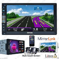 Double 2 Din Car Stereo Mirror Link for GPS Android Phone FM Radio NO DVD+Camera