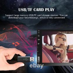 Double 2 Din Car Stereo Radio Bluetooth TF 7 USB Apple/Andriod CarPlay + Camera