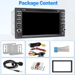 Double 2 Din Car Stereo Radio CD DVD Player Bluetooth CarPlay withBackup Camera