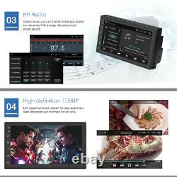 Double Android 9.1 Car Stereo Radio GPS Bluetooth 7'' Touch MP5 Player USB 2Din