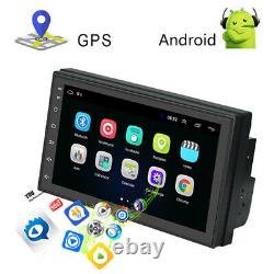 Double Android 9.1 Car Stereo Radio GPS Bluetooth 7'' Touch MP5 Player USB 2Din