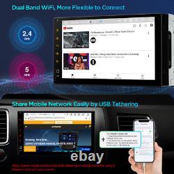 Double DIN 7 Android 12 Car Stereo 8-Core 8+128GB Radio GPS WiFi 4G LTE IPS+OBD